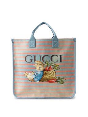 Gucci Tote Children Peter Rabbit Canvas Handbag